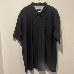 NWOT Quicksilver Waterman Black Button Down Shirt XXXL